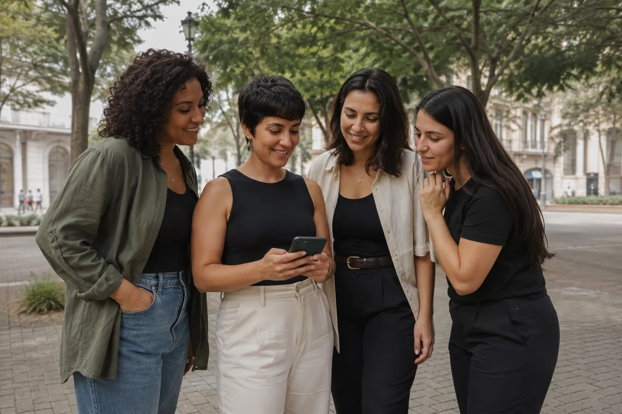 Divulgadoras alinhando a comunicação de um evento na cidade